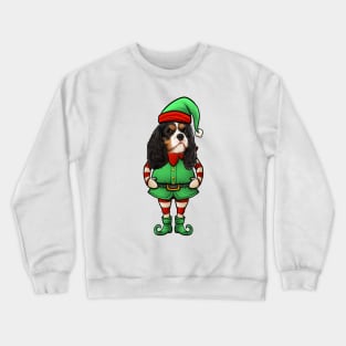 Cavalier King Charles Spaniel Christmas Elf Crewneck Sweatshirt